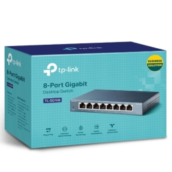 TP-Link Tl-Sg108 8-Port Gigabit Desktop Switch Steel Case Fanless 11.9Mpps Support 802.1p/DSCP QoS1 And Igmp Snooping Plug & Play TL-SG108