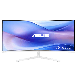 Asus 34" (21:9) VA Uwqhd Curved, 1MS, 100Hz, DP, HDMI, USB-C, 65W Pd, H/Adj, White, 3YR VU34WCIP-W