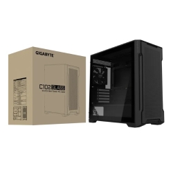 Gigabyte C102 Glass BlackMid Tower Case, Mini Itx / Micro Atx, 5x Expansion Slots, 2x 3.5" Drive Support, 3x 2.5" Drive Support, 2x USB 3.0, 120mm Fan GB-C102G