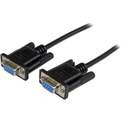 StarTech.com 1m Black DB9 RS232 Serial Null Modem Cable F/F - Cable For Modem - First End: 1 X 9-pin Db-9 Rs-232 Serial - Female - Second End: 1 X 9-pin Db-9 Rs-232 Serial - Female - Shielding - Nickel Plated Connector - 28 Awg - Black SCNM9FF1MBK