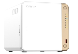Qnap Ts-462-4G 4-Bay Desktop Nas, Intel® Celeron® N4505 Dual-core, 4 Gb DDR4 Onboard Not Expandable, 4 X 3.5"/2.5" Sata 6Gb/s Drive Bays, 2 X M.2 2280 TS-462-4G