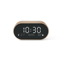 Lexon Ray Clock Lcd Alarm Clock With Temperature / Humidity Display - Gold LD-LR155VG3