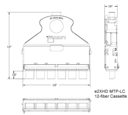 Leviton - E2XHD Engage Mtp Cassette, (0.50dB), 12 Core, OM4, Lc Shuttered (Heather Violet) To 1x12-fiber Mtp (male), Universal Polarity, Black Latch LE-FME2XHD-F012CSKVDU