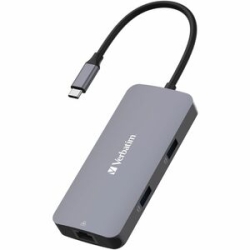 Verbatim USB Type C Docking Station For Monitor, Desktop Pc, Notebook - Charging Capability - 4K - 3840 X 2160 - 3 X USB Ports - 2 X USB Type-A Ports - USB Type-A - 1 X USB Type-C Ports - USB Type-C - 1 X Rj-45 Ports - Network (Rj-45) - 1 X Hdmi Ports -