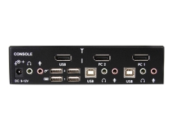 Startech 2 Port Single Displayport Kvm Switch, USB, Audio, No Cable, 3YR SV231DPUA