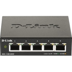 D-Link Dgs-1100 Dgs-1100-05V2 5 Ports Manageable Ethernet Switch - Gigabit Ethernet - 1000Base-T - 2 Layer Supported - 3.42 W Power Consumption - Twisted Pair - Desktop DGS-1100-05V2