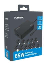 Comsol 65W Universal Laptop Charger With 11 Tips DC65CAB