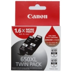 Canon Pgi 650 Xl Original Extra Large Yield Inkjet Toner Cartridge - Twin-pack - Pigment Black - 2 Pack - 1000 Pages PGI650XLBK-TWIN