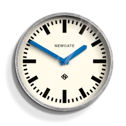 Newgate Luggage Wall Clock Galvanised Blue Hands NGLUGG667GALBL