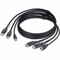 StarTech.com 6ft (1.8m) Dual-DisplayPort And USB 5Gbps Kvm Cable, 4K 60Hz, Universally Compatible Combo Cable For Kvm Switches - Kvm Cable Connects A Computer To A Dual-Monitor Displayport Kvm Switch That Features USB 5Gbps; Simplifies Setup By Integrati