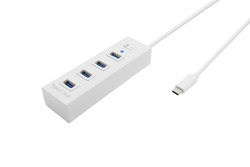 Type-C USB 3.1 4-Port Hub With Switch White USBINTHUBHYD9003T
