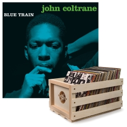Crosley Record Storage Crate & John Coltrane Blue Train - Vinyl Album Bundle UM-3771410-B