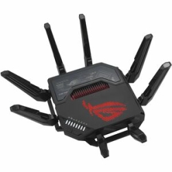 Rog Rapture Gt-Be98 Extendable Gaming Router WiFi 7 Wireless BE25000 1x 10GBe Wan/LAN Port 1x 2.5GGbe Wan/LAN Port 1x 10GBe Port 3x 2.5GBe Ports 1x Gigabit Port 1x USB 3.2 Port 1x USB 2.0 Port GT-BE98