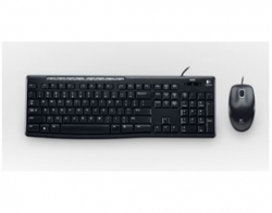 Logitech Mk200 Media Combo Full-size Keyboard, Quiet Keys With Bold White Characters, High-def