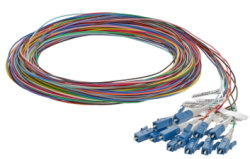 Leviton - Pigtail Kit, OM4 Multimode Tia Colors 1-12, 900 Micron Tight Buffer Lszh, Lc/Upc, 2 Meters, Sustainably Smart Packaging LE-VPK-M4TLC1200-02