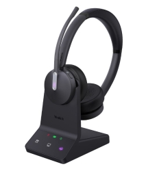 Yealink WH64 Dual Teams Dect Wireless Headset, Dect & Bluetooth Wireless, Busylight, 3-Mic Noise Cancellation, Charging Stands, Carrying Bag WH64-D-MS