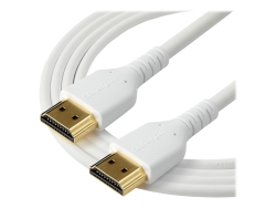 Startech 1M High Speed HDMI 2.0 Cable, M/M, 4K 60HZ, Ethernet, Rugged, White, Ltw RHDMM1MPW