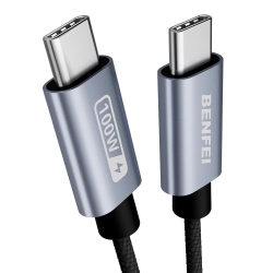 Benfei 351Sl-6F 100W Usb-c To Usb-c Fast Charging Cable Aluminum Shell Tangle-Free Silicone ELEBEN351SL6F
