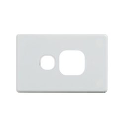 4C | Classic Single Power Point Cover Plate - White 040.000.0028