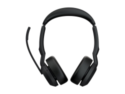 Jabra Wireless EVOLVE2 55 Ms Stereo Bluetooth Anc Headset W/Charging Stand, Link390C,USB-C 25599-999-889