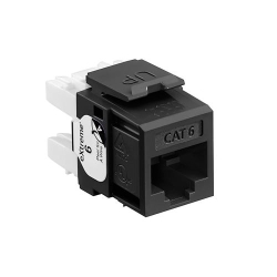 Leviton - EXtreme Cat 6 Unshielded Jack 110-Style - Black LE-61110-RE6