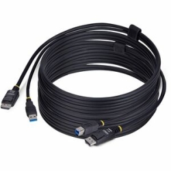 StarTech.com 10ft (3m) DisplayPort And USB 5Gbps Kvm Cable, 4K 60Hz, Universally Compatible DP 1.2/USB 3.0 Combo Cable For Kvm Switches - Kvm Cable Connects A Computer To A Displayport Kvm Switch That Features USB 5Gbps; Simplifies Setup By Integrating T