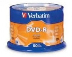 Verbatim DVD-R 4.7GB 16x 50Pk White Wide Thermal, Spindle 95211