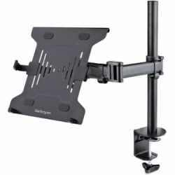 StarTech.com Laptop Desk Mount, Monitor And Laptop Arm Mount, Displays Up To 34" (17.6lb/8kg), Vesa Laptop Tray Arm, Clamp / Grommet - This Dual-purpose Black Laptop Mount For Desk Allows Mounting A Laptop On The Ventilated Vesa Laptop Tray Or A 27in Or