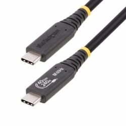 StarTech.com 50cm (1.6ft) USB4 Cable, USB-If Certified Usb-c Cable, 40 Gbps, 240W, 8K 60Hz, Compatible W/Thunderbolt/USB 3.2 Ports - 1.6ft/50cm USB-If Certified USB4 Cable Supports 40Gbps, DisplayPort 1.4 Video W/ Dsc Up To 8K 60Hz, And 240W Pd 3.1 Charg