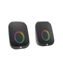 HP Dhs-2113 Wired Bluetooth Speaker Portable USB Aux LED Stereo Sound Black SPKHPDHS2113