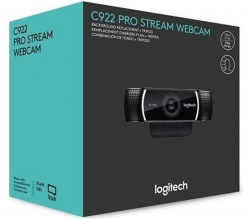 Logitech C922 Pro Stream Webcam 960-001090 Full HD Streaming Webcam, Tripod, Auto Focus, 78 Degree Field of View