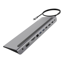 Mbeat® Elite Triple Display Usb-c Docking Station With 100W Power Delivery 1xHDMI, 1x DisplayPort, 1x Vga, 2x USB 3.0, 1x USB 2.0, MicroSD, 1x RJ45 MB-DOCK-D11