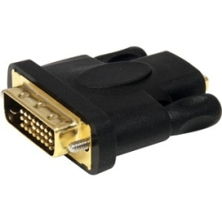 StarTech.com HdmiÂ® To Dvi-D Video Cable Adapter - F/M - 1 X Hdmi Digital Audio/Video Female - 1 X Dvi-D Digital Video Male - Gold Connector - Black Hdmidvifm