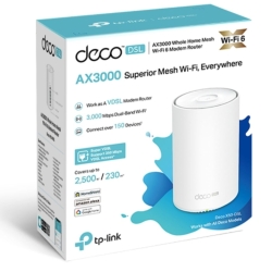 TP-Link Deco X50-DSL(1-pack) AX3000 Vdsl Whole Home Mesh WiFi 6 Router, 574 Mbps At 2.4 GHz + 2402 Mbps At 5 GHz, Vdsl Profile 35b 350/60 Mbps Deco X50-DSL(1-pack)