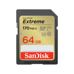 SanDisk 64GB Extreme Sd Uhs-I Card Sdsdxv2-064G-Gncin FFCSAN64GSDXV2170