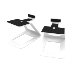 Kanto SE6W Elevated Desktop Speaker Stands For Large Speakers - Pair, White KO-SE6W