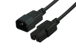 Comsol 1MTR High Temperature Power Cable Iec-C14(M) - Iec-C15(F) IEC-C14C15-01