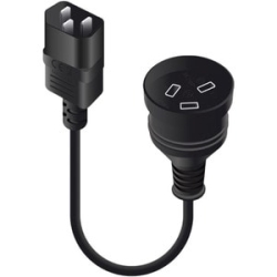 Alogic 0.15m Iec C14 To Aus 3 Pin Mains Plug - Male To Female MF-C14AUS3P-0.15