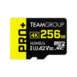 Team Group Pro+ 256GB Micro Sdxc Uhs-I U3 A2 V30 Memory Card TPPMSDX256GIA2V3003