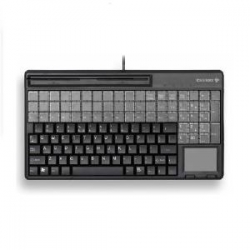 Cherry Spos Qwerty Keyboard With Touchpad And 3 Track Magnetic Strip Reader. Ip 54 Spill Resistant