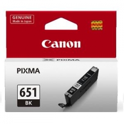 Canon Cli-651Bk Original Inkjet Ink Cartridge - Black Pack CLI651BK
