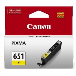 Canon Cli-651Y Original Inkjet Ink Cartridge - Yellow Pack CLI651Y