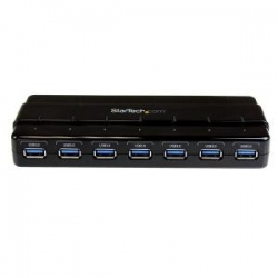 Startech 7 Port Superspeed Usb 3.0 Hub - Desktop Usb Hub With Power Adapter A Black Usb Hub - 5 Gbps Usb 3 Hub - Seven Port Usb 3.0 Hub - Usb St7300usb3b