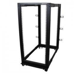 Startech 25u Adjustable Depth Open Frame 4 Post Server Rack Cabinet - Flat Pack W/ Casters / Levelers And Cable Management Hooks- 25u 4 Post R 4postrack25u