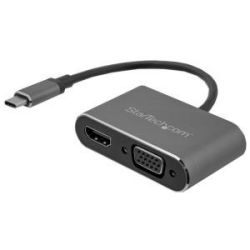 Startech Usb C To Vga And Hdmi Adapter - Aluminum Cdp2Hdvga