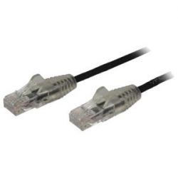 Startech 2 m CAT6 Cable - Slim CAT6 Patch Cord - Black - Snagless RJ45 Connectors - Gigabit Ethernet Cable - 28 AWG N6Pat200Cmbks