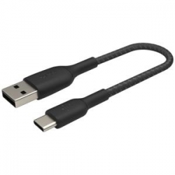 Belkin BOOSTCHARGE USB-A TO USB-C BRAIDED CABLE 0.15M BLACK (Cab002Bt0Mbk)