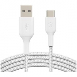 Belkin BOOSTCHARGE USB-A TO USB-C BRAIDED CABLE 1M WHITE (CAB002BT1MWH)