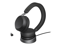 Jabra Wireless EVOLVE2 75 Uc Stereo Bluetooth Anc Headset W/Charging Stand+Link 390C Bt 27599-989-889