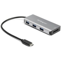StarTech.com 3 Port USB C Hub With Sd Card Reader - 3x Usb-a & Sd Slot - USB 3.2 Gen 2 10Gbps Type C Laptop Adapter Hub - Bus Powered - Uasp Support - 3 Total USB Port(s) - 3 USB 3.1 Port(s) - Linux, Mac, Pc HB31C3ASDMB